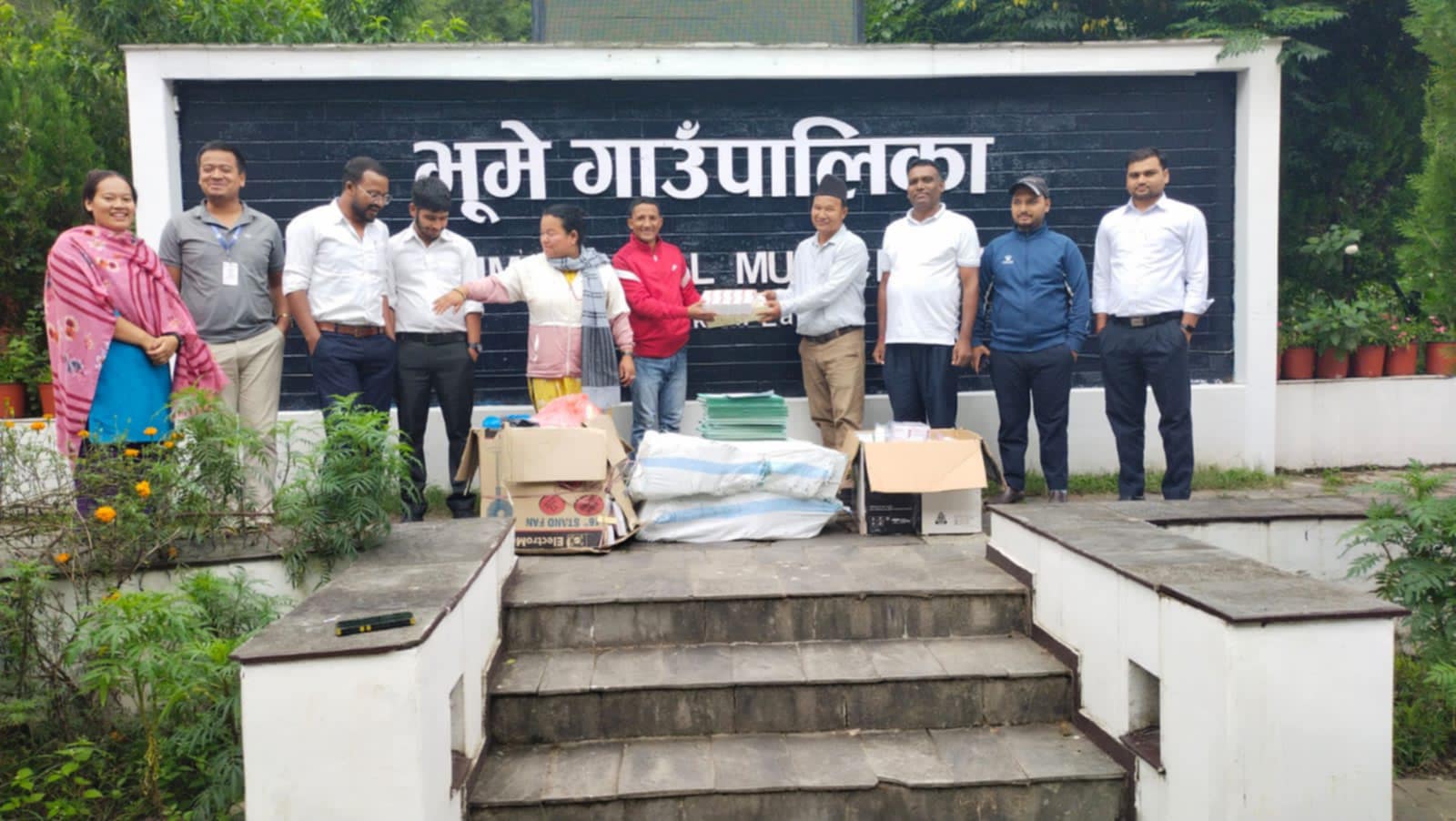 भूमे गाउँपालिकालाई स्थानीय स्वास्थ्य प्रणाली सुदृढीकरण गर्नका लागि सहयोग