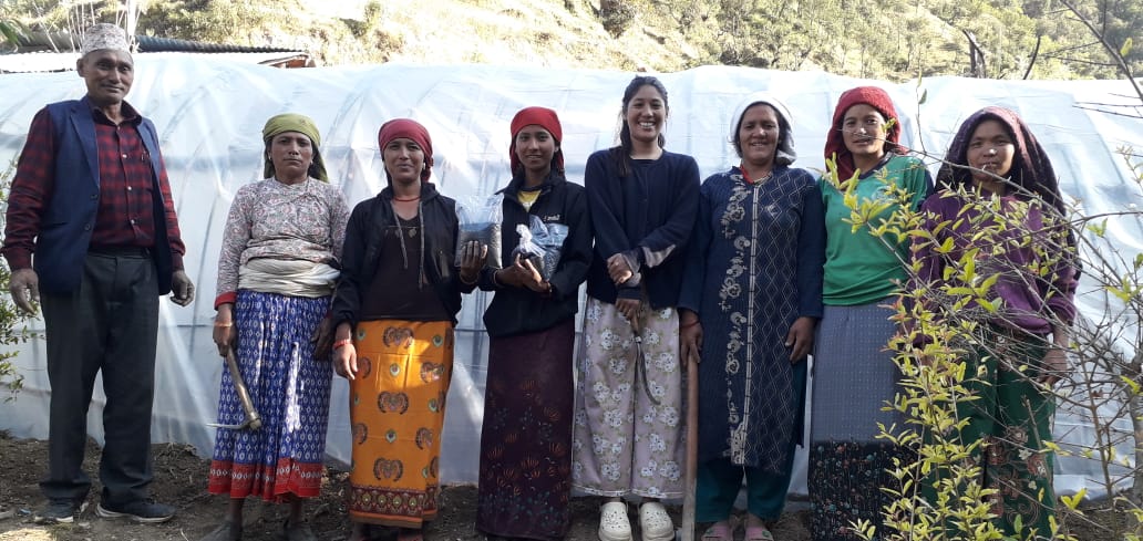 सामुहिक रुपमा हिउँदे तरकारीको बेर्ना उत्पादनको लागि टनेल निर्माण